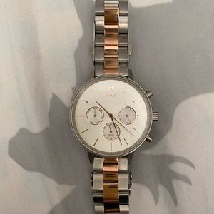 Rose gold/silver MVMT Stella watch